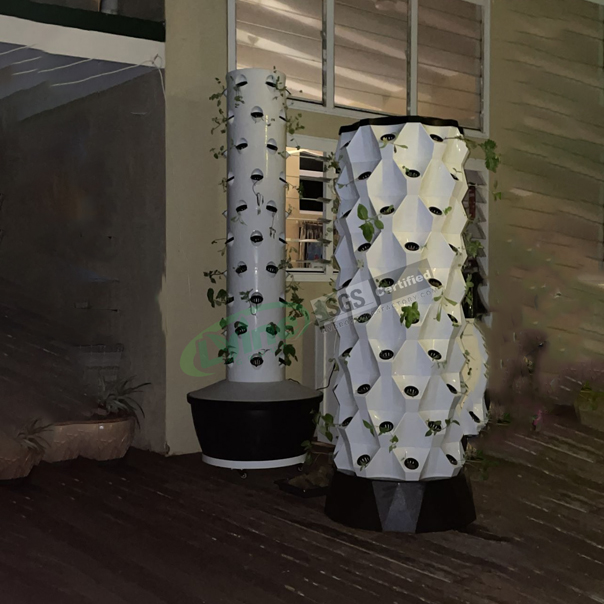 库克群岛客户在家使用我们的水培立柱系统进行种植